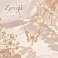 Zarvqli™ Rose Gold-Tone Butterfly & Crystal Drop Necklace - image 1