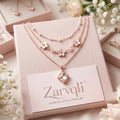 Zarvqli™ Rose Gold-Tone Floral Layered Necklace view 1